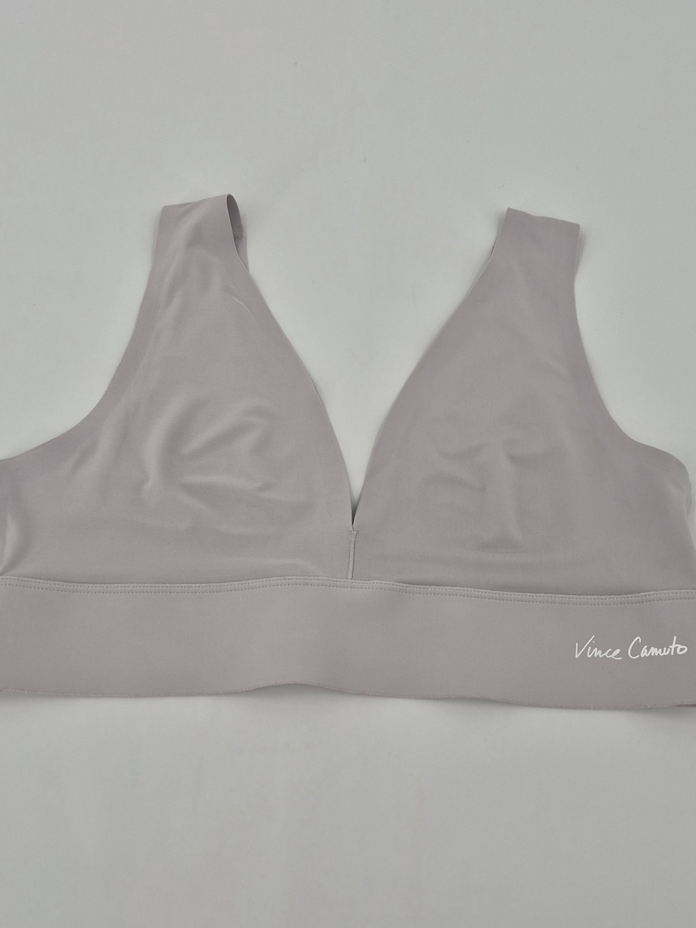 Vince Camuto Wireless Bralette XL  V-Neck Minimalist Soft Light Gray *No Pads